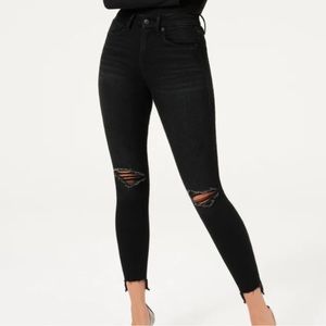NWT Good American Good Legs Crop Jeans Black 00/24